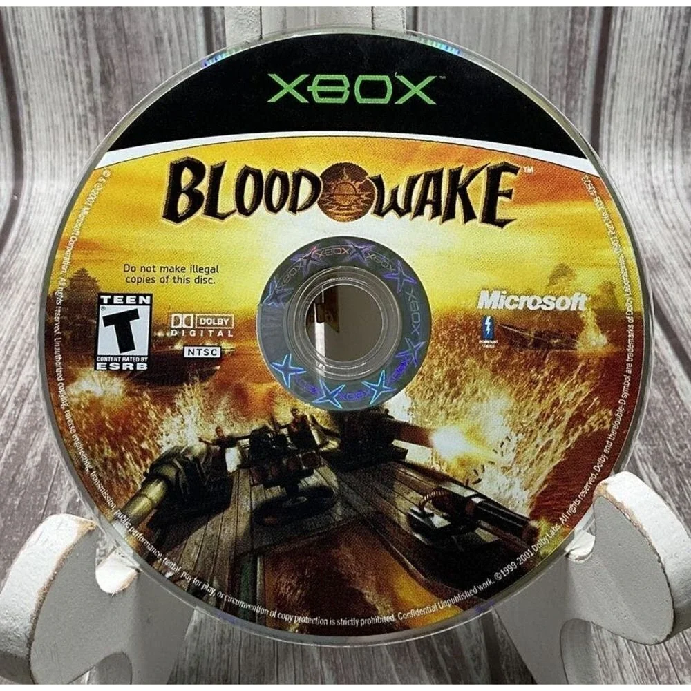Blood Wake Microsoft Xbox Game Original 2001 Naval Combat Vehicle Shooter NTSC